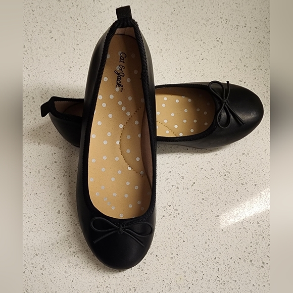 Cat & Jack black ballerina shoes - Picture 1 of 3